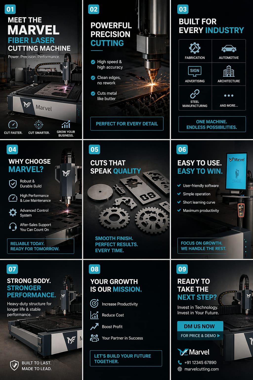Fiber laser cutting machine parts and production use cases