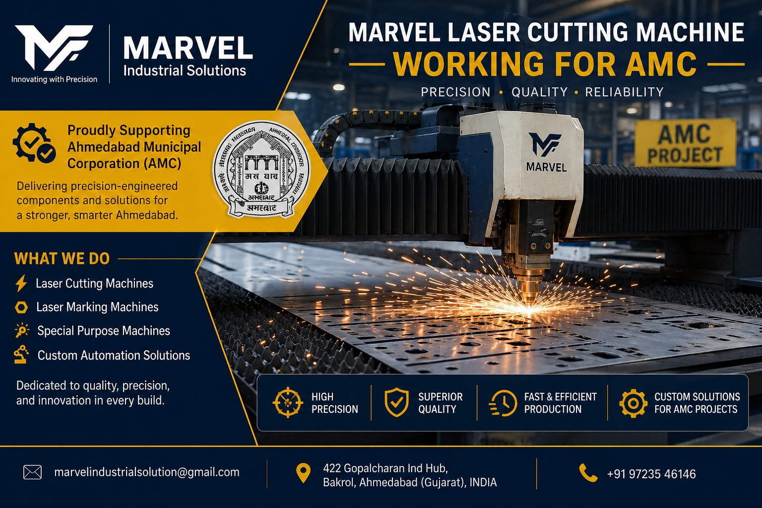 Marvel Industrial Solution laser machine AMC and service support