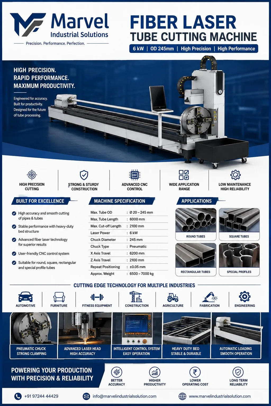 Laser Tube Cutting Machine by Marvel Industrial Solution Laser Tube Cutting Machine by Marvel Industrial Solution
