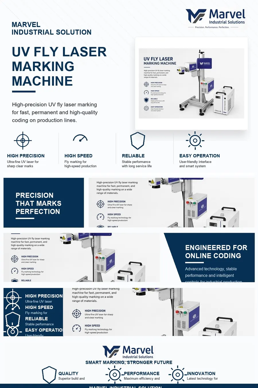UV fly laser marking machine by Marvel Industrial Solution UV fly laser marking machine by Marvel Industrial Solution