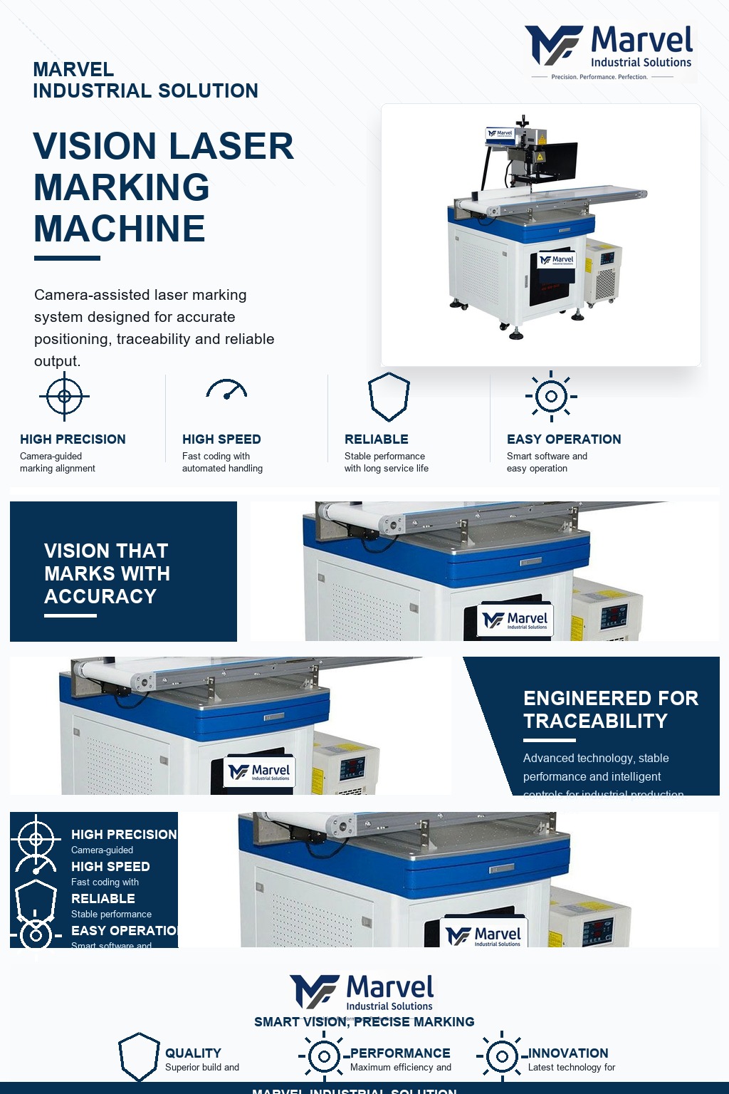 Vision laser marking machine by Marvel Industrial Solution
